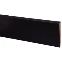 Cando Muurplint Blok - Zwart - Mdf - Folie - 240cm - 18x120mm