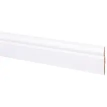 Cando Muurplint Classic - Wit - Mdf - Folie - 240cm - 12x80mm
