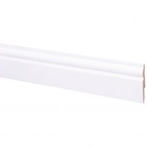 Cando Hoge Plint Classic - Wit - 240cm - 12x80mm
