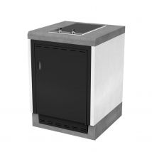 Tuozi Tafel Met Vitrokeramische Kookplaat Otte Smeg 61 Beton 61x63x85cm