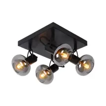 Lucide Opbouwspot Madee - Zwart - 23cm - 4xe14