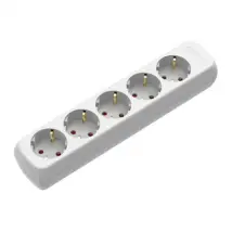 Baseline Stekkerdoos 5-voudig Wit Meter