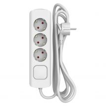 Sencys Stekkerdoos 3-voudig Wit 3 Meter