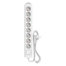 Sencys Stekkerdoos 8-voudig Wit 1,5 Meter
