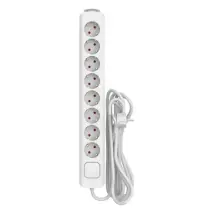 Sencys Stekkerdoos 8-voudig Wit 5 Meter