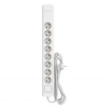 Sencys Stekkerdoos 8-voudig Wit 3 Meter