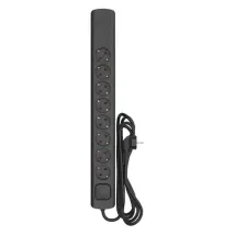 Sencys Stekkerdoos 8-voudig Zwart 3 Meter