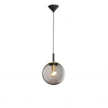Fischer & Honsel Hanglamp Dini Gerookt Glas Ø25cm E27