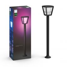 Philips Hue Econic Sokkellamp - Wit En Gekleurd Licht - Zwart - Hoog