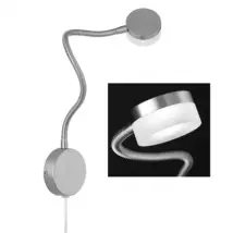 Fischer & Honsel Wandspot Lug - Led 5w - Metaal Nikkel Geborsteld