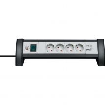 Brennenstuhl Stekkerdoos Premium-office 4-voudig Met Usb (type A) Zwart 1,8 Meter