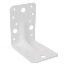 Alberts Hoekanker Extra Sterk + Rib Kunststof Coating Wit 90x90x65mm