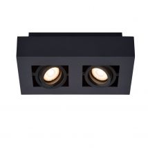 Lucide Plafondspot Xirax Zwart Dimbaar 2x5w