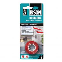 Bison Dubbelzijdig Tape Doublefix Onzichtbaar 1,5m
