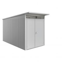 Biohort Tuinhuis Avantgarde A4 Met Dubbele Deur Zilver Metallic 180x380cm