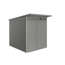 Biohort Tuinhuis Avantgarde A1 Met Dubbele Deur Kwartsgrijs Metallic 180x220cm