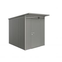 Biohort Metalen Tuinhuis Avantgarde - Kwartsgrijs Metallic - 180x260cm - Enkele Deur - Met Lessenaarsdak