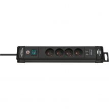 Brennenstuhl Stekkerdoos Premium-line 4-voudig Met Usb (type A) Zwart 1,8 Meter