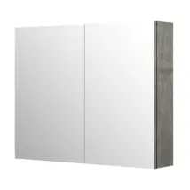 Aquazuro Spiegelkast Napoli - Betongrijs - 90cm - Fsc-gecertificeerd Hout