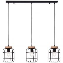 Brilliant Hanglamp Gwen Balk Zwart 3xe27