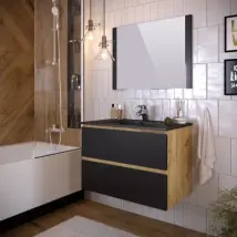 T-bath Badmeubelset Milenio Indus Zwart Eik