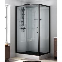 Excellence Douchecabine Marina - Rechthoek - 90x120x220cm - Zwart Mat