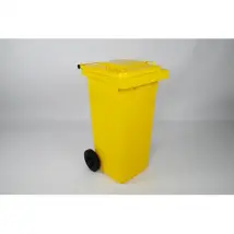 Gele Engels Afvalcontainer – 120 Liter, Hdpe Kunststof