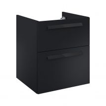 Elita Wastafelonderkast Ness 52cm - Zwart Mat - Met 2 Lades - 52x51,5x46cm