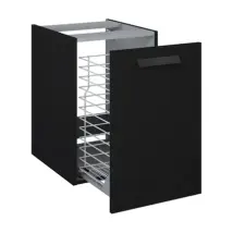 Elita Wastafelonderkast Ness 40cm - Zwart Mat - Met 2 Lades - 40x62x45cm
