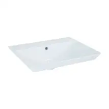 Elita Inbouw Wastafel Ness - Keramiek - Rechthoekig - Inclusief Kraan - Wit - 60,8cm