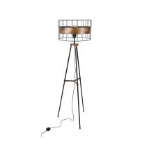 Corep Vloerlamp Raw Zwart E27