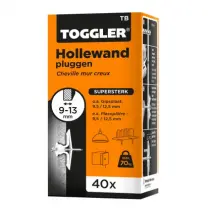 Toggler Hollewandplug Tb Kunststof - Diameter 8 Mm - 40 Stuks