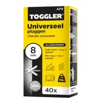 Toggler Universele Plug Alligator Af8 Kunststof - Diam. 8 Mm - 40 Stuks