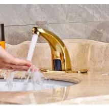Malvizza Sensorkraan - Waterbesparend - Goud - 14cm
