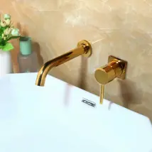 Malvizza Inbouw Wastafelkraan - Goud - 10cm