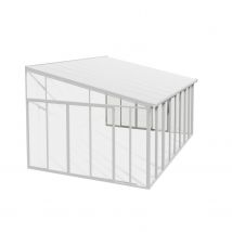 Palram - Canopia Serre, Veranda En Solarium Sanremo - Helder - Wit - 435x380cm