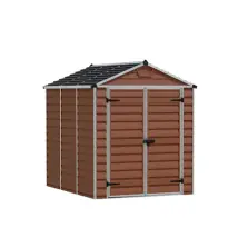 Canopia Metalen Tuinhuis Skylight - Bruin - 229x185cm - Enkele Deur - Met Vloer