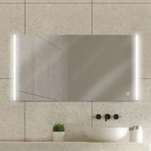 Spiegel Grant Rechthoek Met Ledverlichting Touch Sensor En Spiegelverwarming 60x120cm