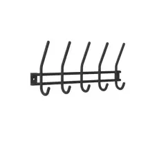 Walteco Kapstok 5 Haken Mat Zwart