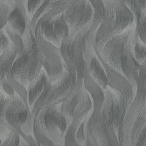 Elle Decoration Vinylbehang Waves - Antraciet - 10,05 M X 53 Cm