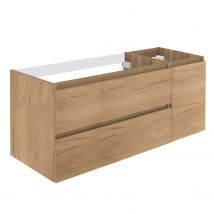 Allibert Wastafelonderkast Lunik – 2 Lades – 1 Deur – Halifax Eiken – 120 Cm