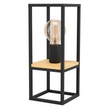 Eglo Tafellamp Libertad Hout Zwart E27