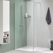 Sealskin - Inloopdouche + Korte Zijwand Mix & Match 98+30 X 200cm - Geborsteld Staal Profiel - 8 Mm Helder Glas