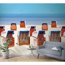 Smart Art Fotobehang Strandkorven