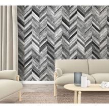 Smart Art Fotobehang Visgraat Planken
