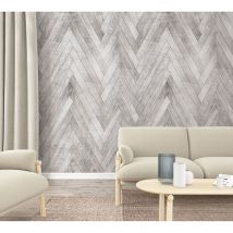 Smart Art Fotobehang Visgraat Planken