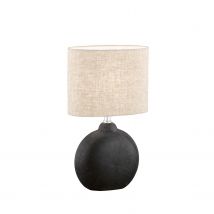 Fischer & Honsel Tafellamp Foro Zwart Beige E14 40w