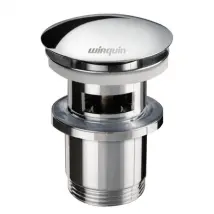 Wirquin Afvoerplug 73-92mm Met Clickwaste En Overloop Chroom