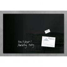 Sigel Glasmagneetbord Artverum 1000x650x15mm Zwart Met 3 Magneten