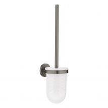 Grohe Wc-borstel Met Houder Essentials New - Metaal/glas - Hard Graphite Geborsteld (mat Donkergrijs)
